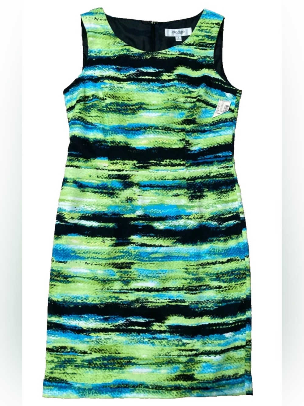 NWT Jones Studio Womenโs 6 Sleeveless Sheath Dress Knee Length Career Event Work
